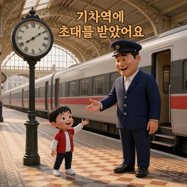 기차역에 초대를 받았어요