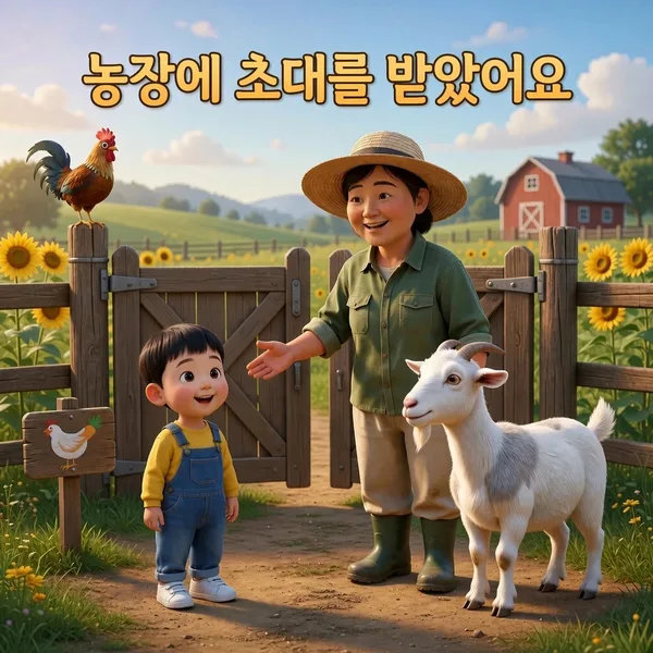농장에 초대를 받았어요